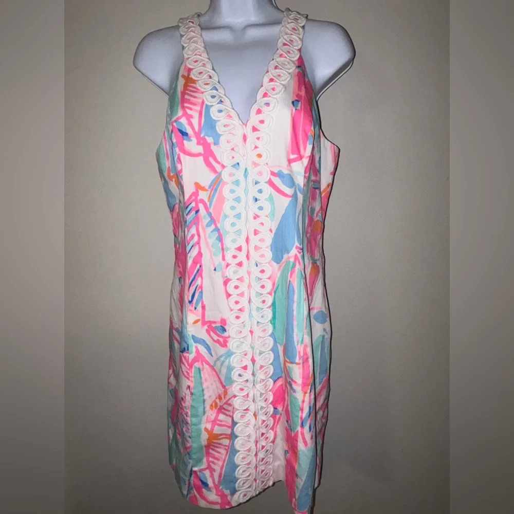 Lilly Pulitzer Pink and Blue Swim Cover-Up - Picture 1 of 5